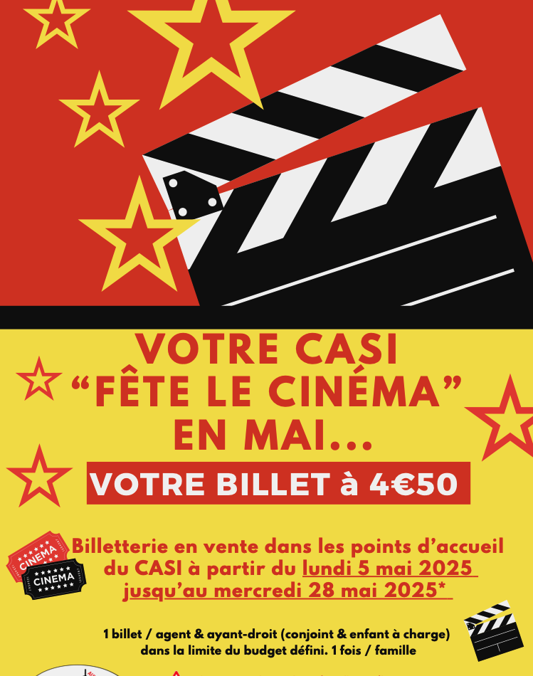 Votre CASI « Fête le cinéma » au mois de mai …