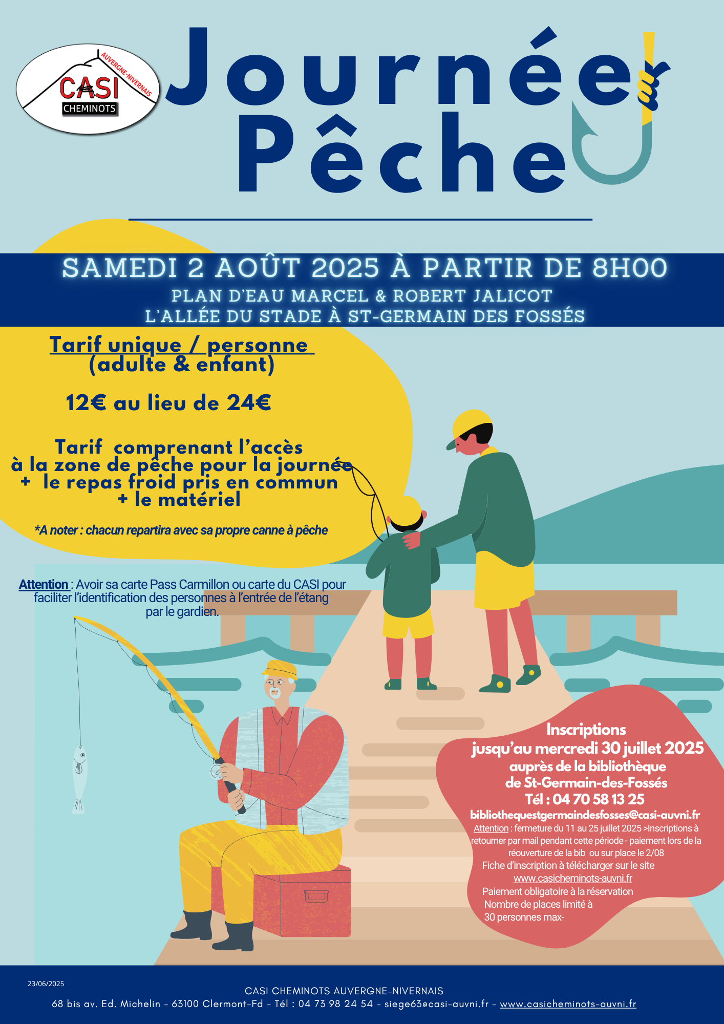 Journée Pêche à l’Etang Jalicot à St-Germain des Fossés
