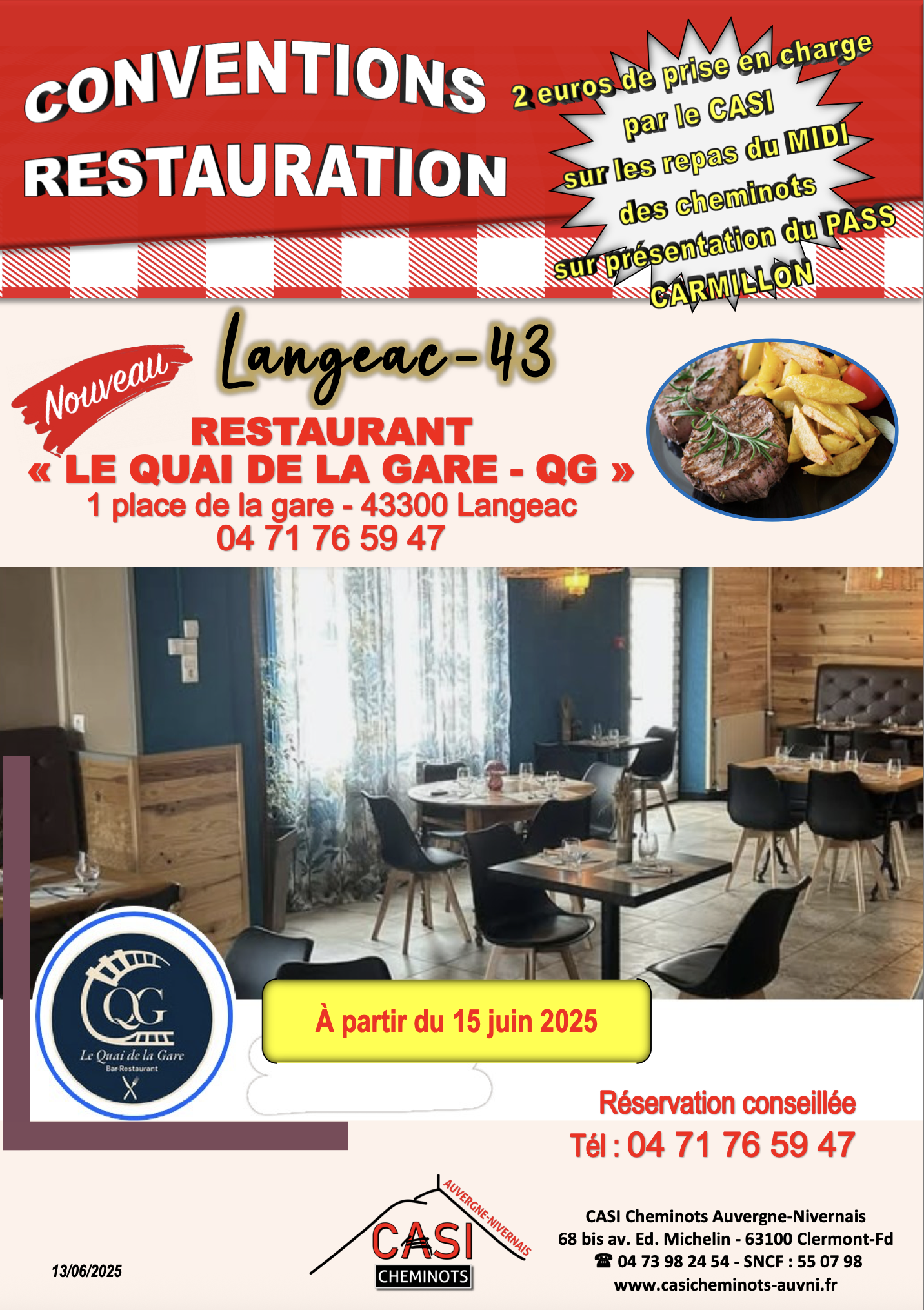 Nouvelle convention restauration & 