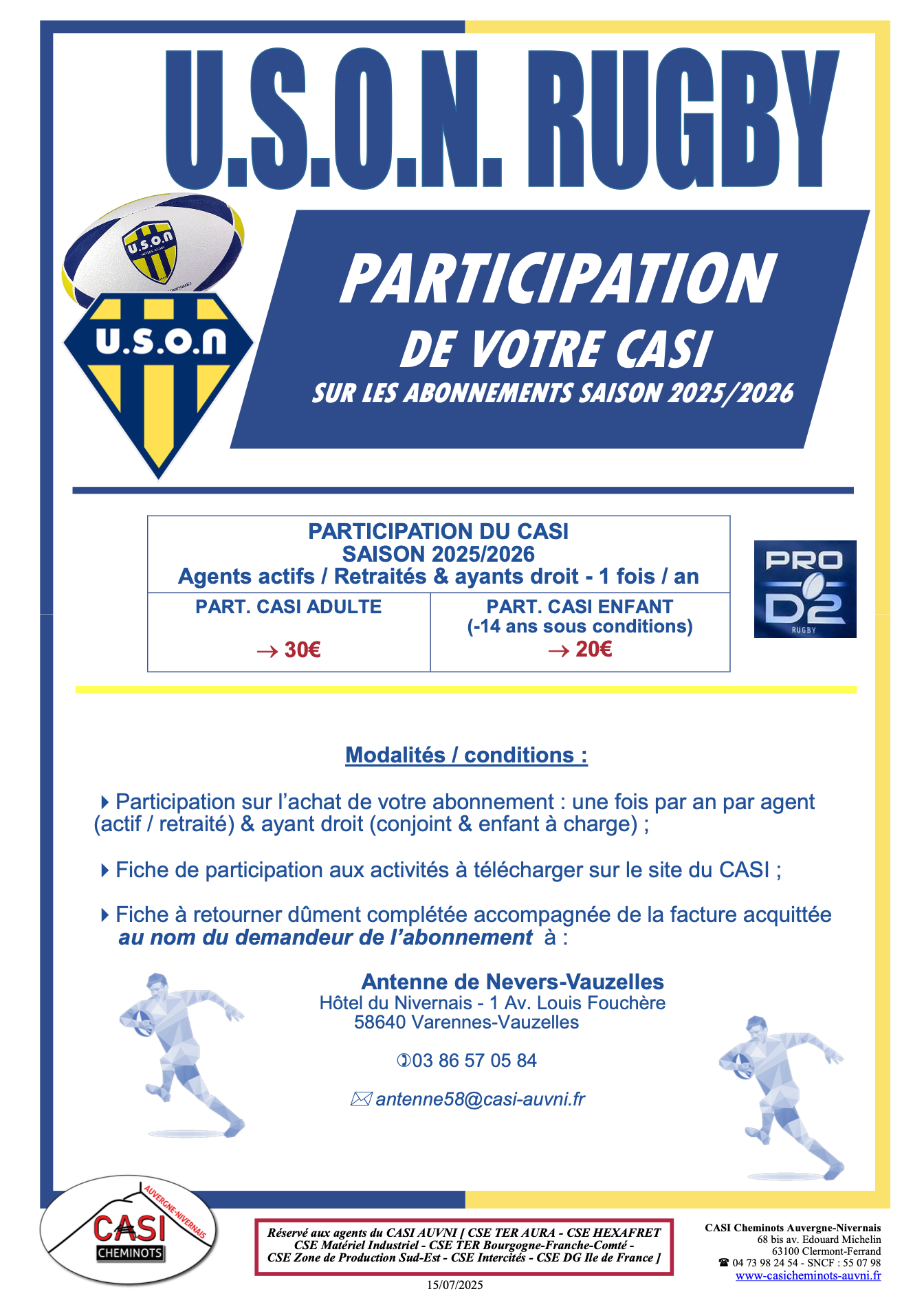 Supporters de l’USON Rugby